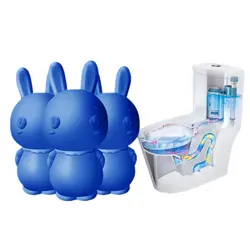 Милый синий кролик средства для чистки туалетов Волшебные автоматические флеш-средства для чистки туалетов помощник синий пузырь очистка