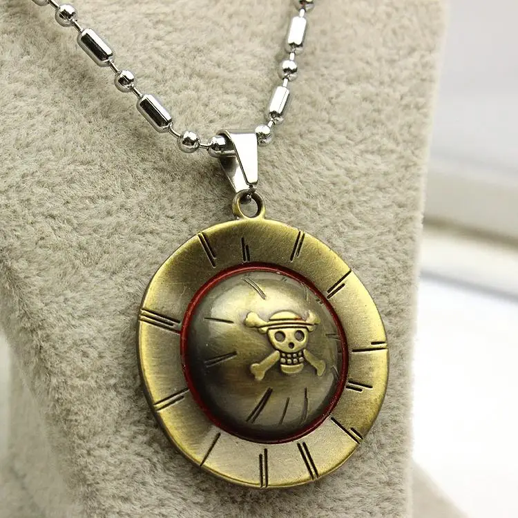 One Piece Luffy straw hat necklacein Chain Necklaces from Jewelry