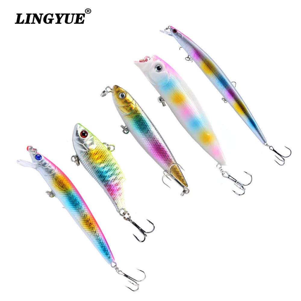 Hot Sale 5pcs/lot Hard Baits Artificial High Quality Mixed Models Fishing Luers Lifelike Crankbait Jerkbait Fake Bait Z-T188 | Спорт и