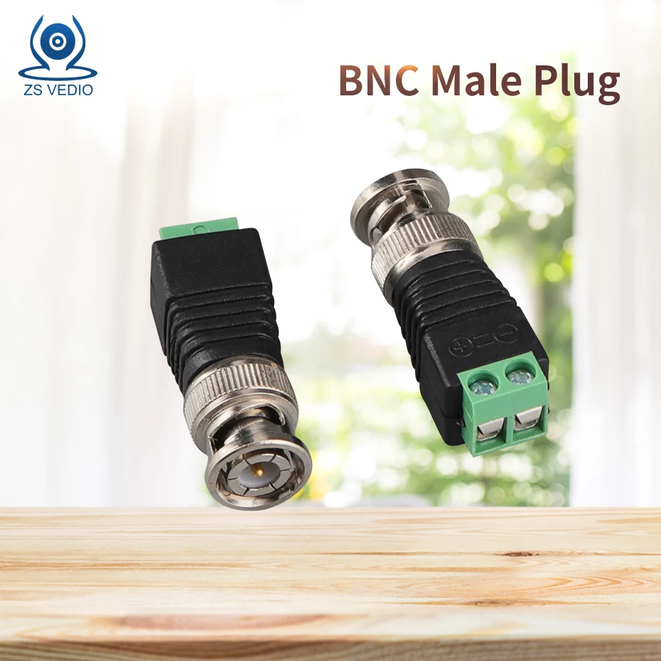 

ZSVEDIO 20pcs Coax CAT5 to CCTV Camera BNC Male Plug, BNC Plug for CCTV System CBDZ free shipping