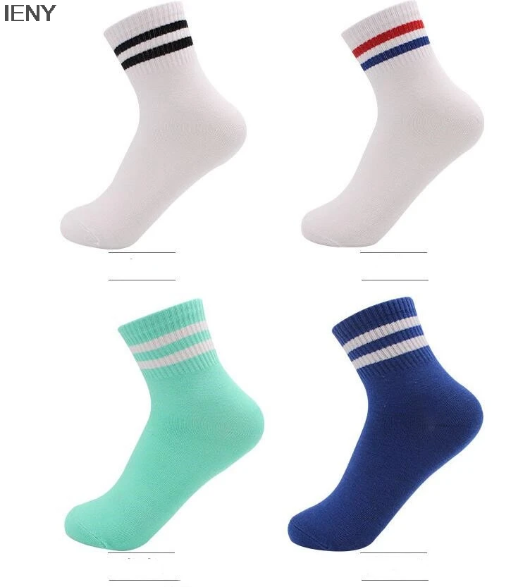 

IENY Couple thickening stockings Harajuku baseball two stripes bar in stockings tide socks sports male and female students socks