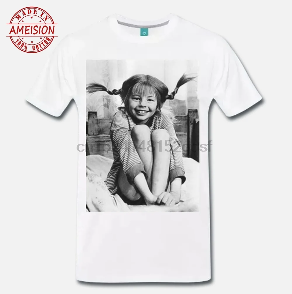 

MAGLIA PIPPI CALZELUNGHE TELEFILM CULT ANNI 70 2019 t shirt men ship hop funny punk style T-Shirts summer top plain letter tees