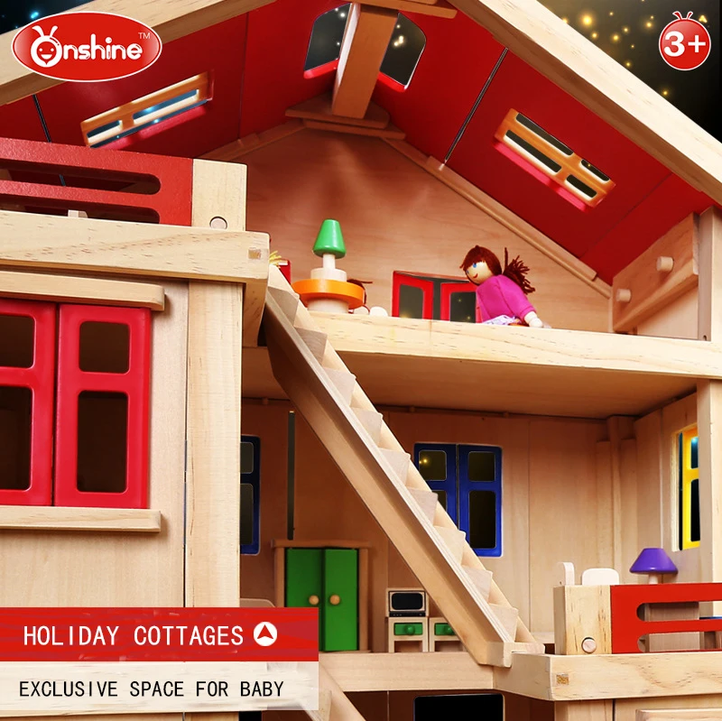 ONSHINE Кукольный дом с мебели ручной работы деревянный дом diy подарки на день рождения 3D Пазлы для взрослых и влюбленных дом мечты детей