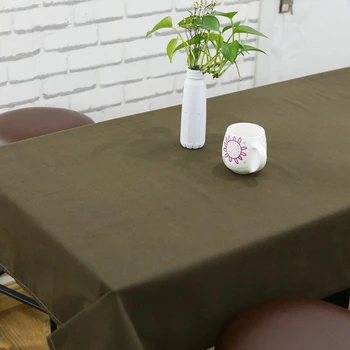 

Solid Tablecloth Cotton Linen Dinner Table Cover Rectangle Dust-poof Rustic Table Cloth Washable Decoration Home Textiles