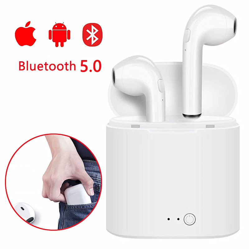 I7s TWS мини беспроводные Bluetooth наушники стерео вкладыши гарнитура с зарядным