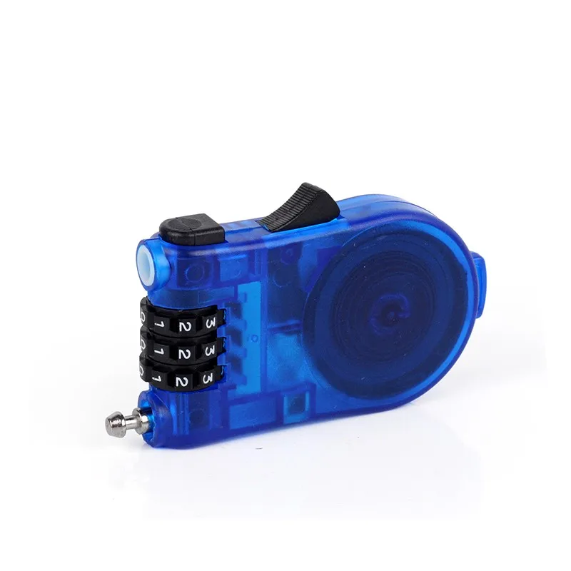 

3 Digit Bicycle Lock Retractable Combination Cable Code Lock Portable Safety Helmet Lock Bike Bicycle Padlock 4 Colors