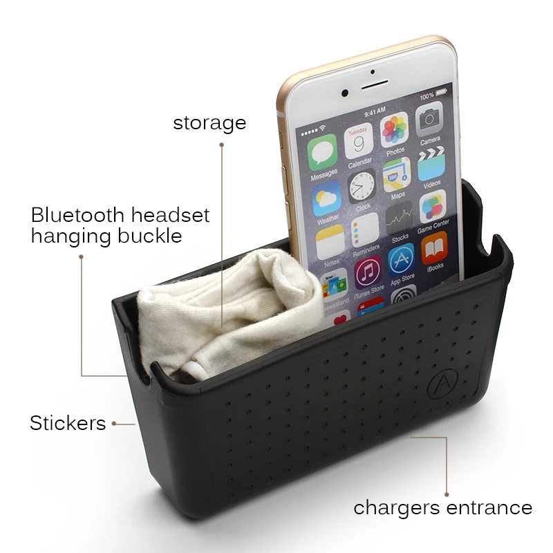 YOSOLO New Car Door Storage Box Mobile Phone Holder Pylons Multi-use Case Car Container Pocket Organizer Accessories Car-styling