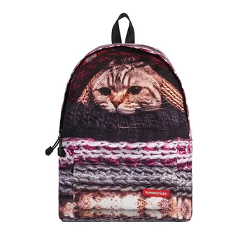 

New Cat/Dog Printing Backpacks Women Travel Backpack Fashion School Bags For Teenager Girls/Boys