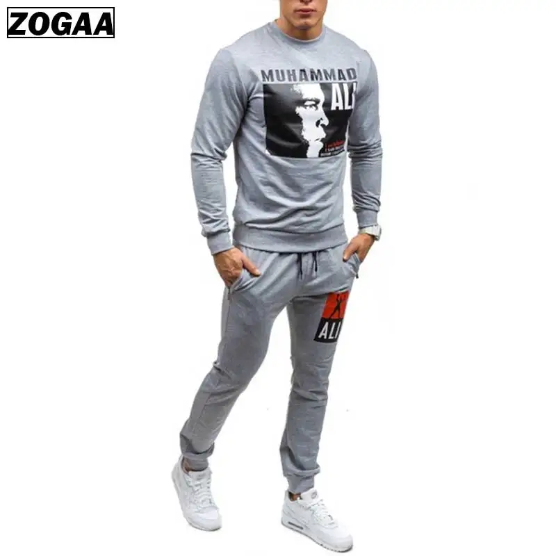 ZOGAA Men's Casual Tracksuit Hot Fashion Men's Sports Sweatsuits Two Piece Set Sweat Suit Sport Wear  Men Sweat Suit