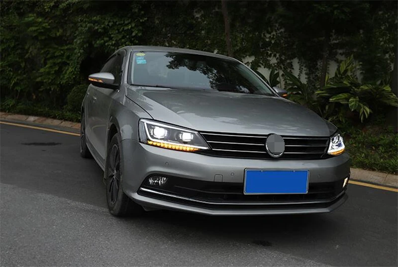 Автомобильный Стайлинг для фары для Volkswagen Jetta 2012- для Jetta MK6 светодиодный комплект фар HID светодиодный биксеноновый объектив СВЕТОДИОДНЫЙ drl динамические поворотные огни