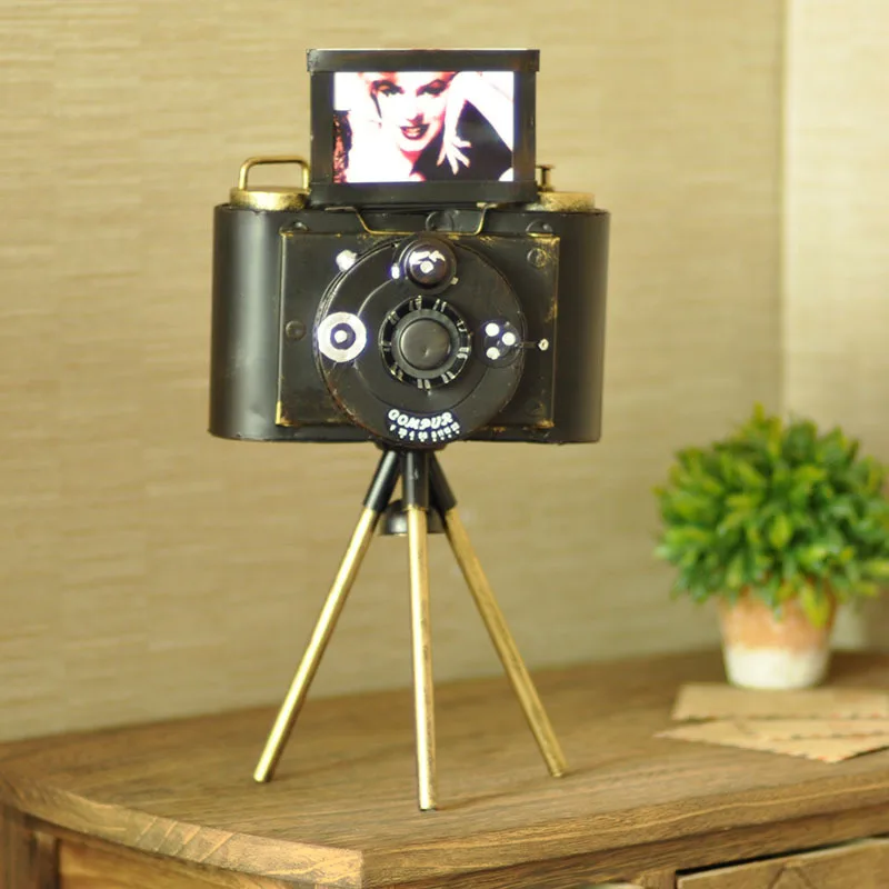 2016 NEW Vintage Iron Tripod Camera Model,Desktop Creative Home
