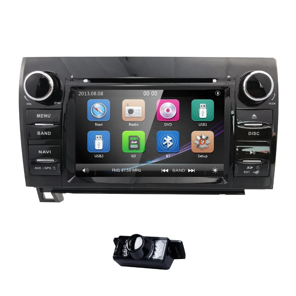 

HIZPO 2 Din Touch screen 7" Car DVD player for Toyota Tundra 2007-2013 Toyota Sequoia 2008-2014 GPS SD USB DVR Free Camera
