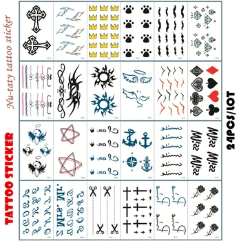 

Nu-TATY Cross star Flash Tattoo Hand Sticker 10.5*6cm Small Waterproof Henna Beauty Temporary Body Tattoo Sticker