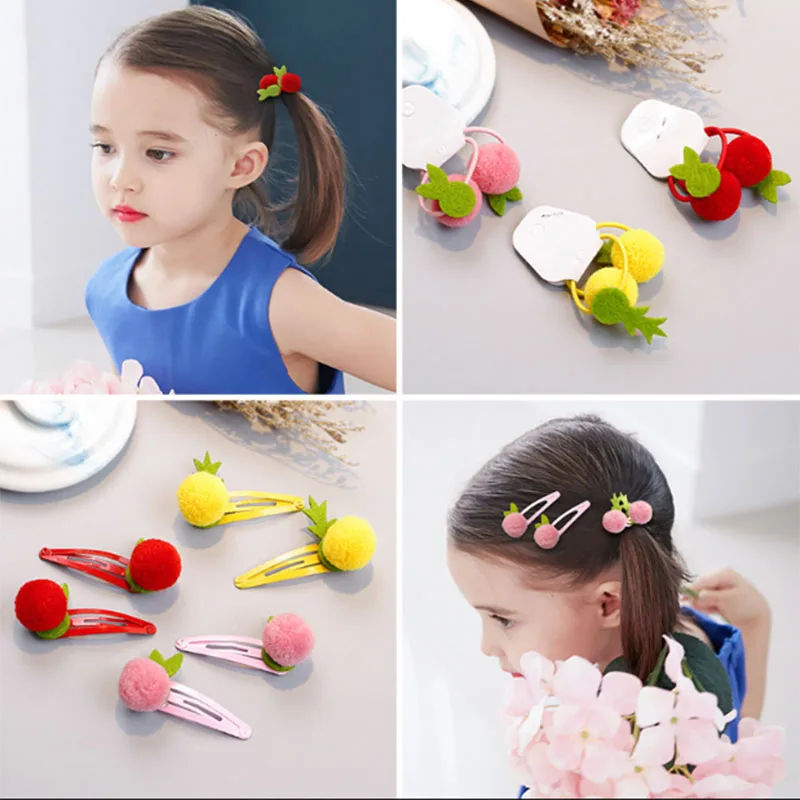 

Korea Fashion Hair Clips for Baby Girls Floral Fruit Hair Band BB Pins for Kids Children Metal Barrettes Women Hair Accessories