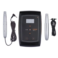 Премиум постоянный макияж машины комплекты ручек серебро с швейцарским мотором постоянный макияж татуировки питания для татуажа бровей губ