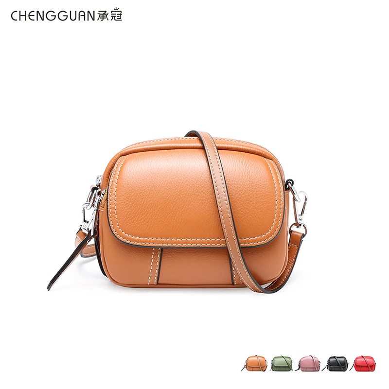 

Fashion quality chengguan 1024 genuine leather shoulder bag exquisite workmanship light mini Satchel delicate for women 2019