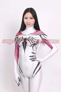 

Newest Jamie Venom Gwen Costume Spandex Lycra 3D Print Spiderman Costumes Halloween Cosplay Zentai Suit For Female/Girl/Women