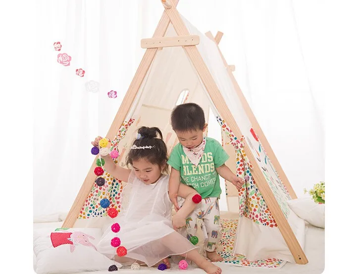 Популярная хлопковая детская палатка teepee тканевая палатка teepee для детей крутые детские игровые палатки для детских комнат