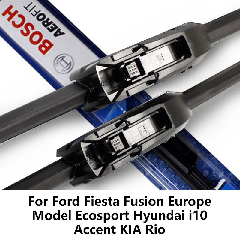 

2pieces/set Bosch Wiper Blades For Ford Fiesta Fusion Europe Model Ecosport Hyundai i10 Accent KIA Rio 22"&16"Fit Hook Arms