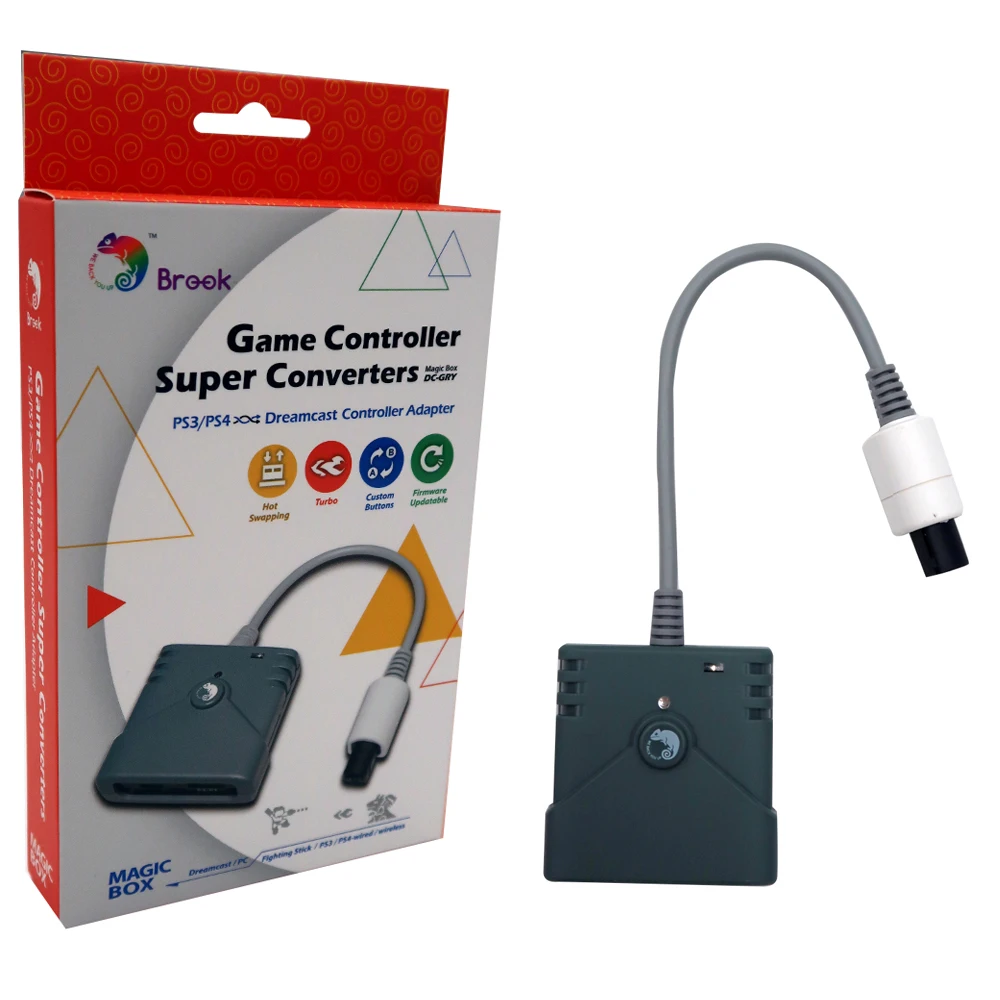

Brook for PS3/PS4 to Dreamcast Super Converter (ZPP0051) Compatible with Classical Consoles Gamepads and Fighting Stick