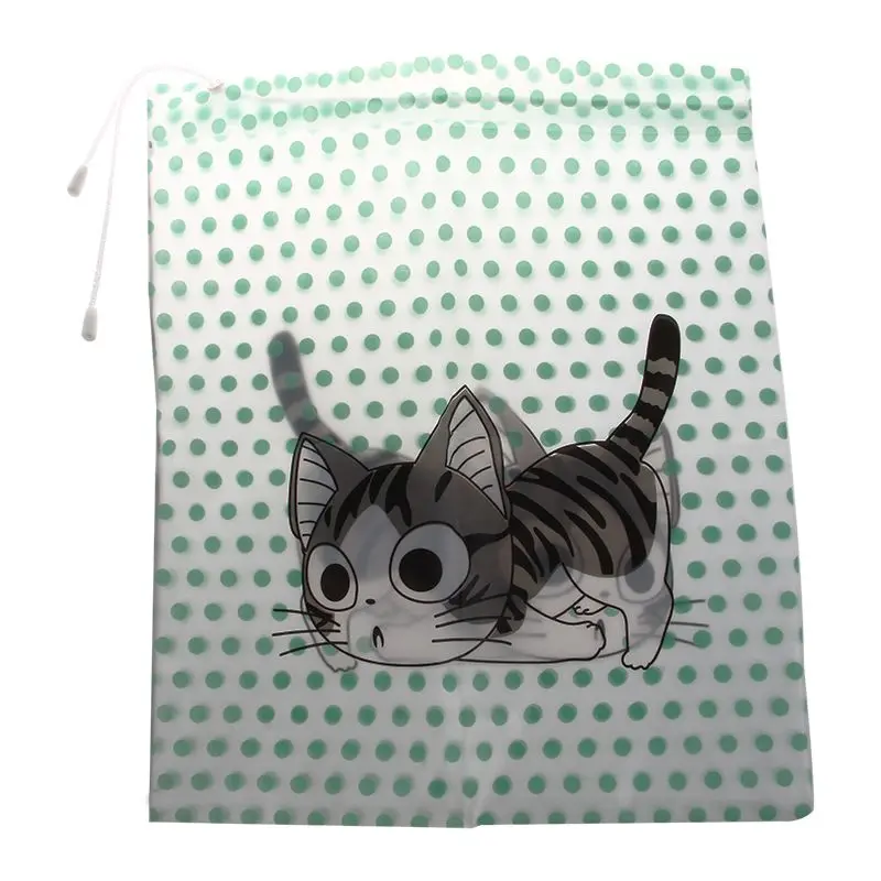 

Kawaii Cartoon Animals Dots Waterproof Drawstring Storage Bag Travel Organizer Bag Drawstring Sorting Bag for Clothes 38 * 31.