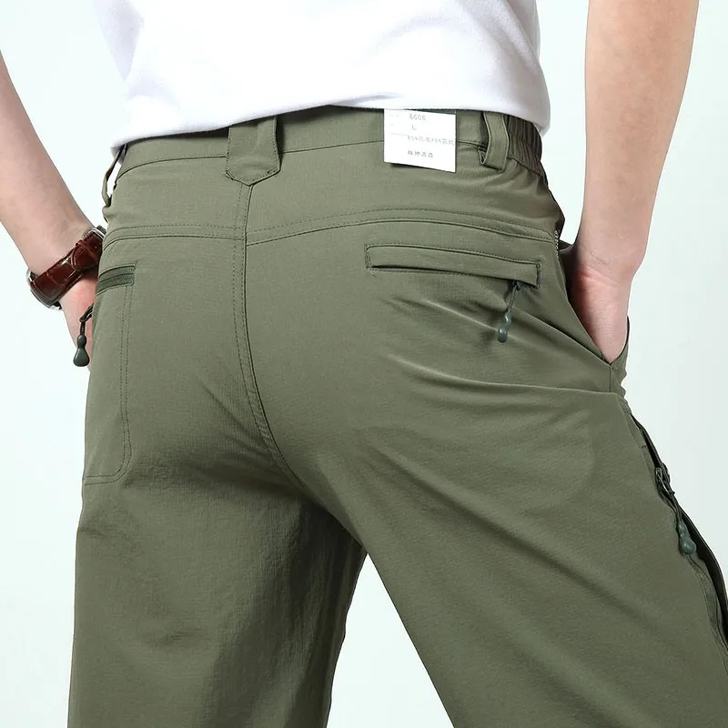 M~3XL 2016 New Spring Mens Plus Size Pants Quick Dry Breathable Long Short Trousers Man Straight Outdoor Waterproof Pantalones (3)