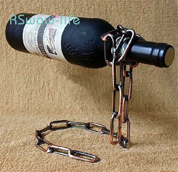 

Creative Magic Chain Wine Rack Suspended Wine Rack Craft Home Daily Necessities Home Decorations