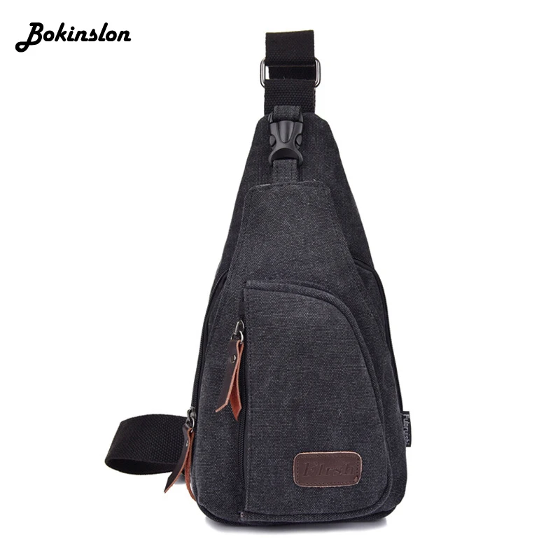 

Multifunction Men Bags Luxury Canvas Handbag For Mans Valentine's Patchwork Fashion Crossbody Bags Male Chest Pack
