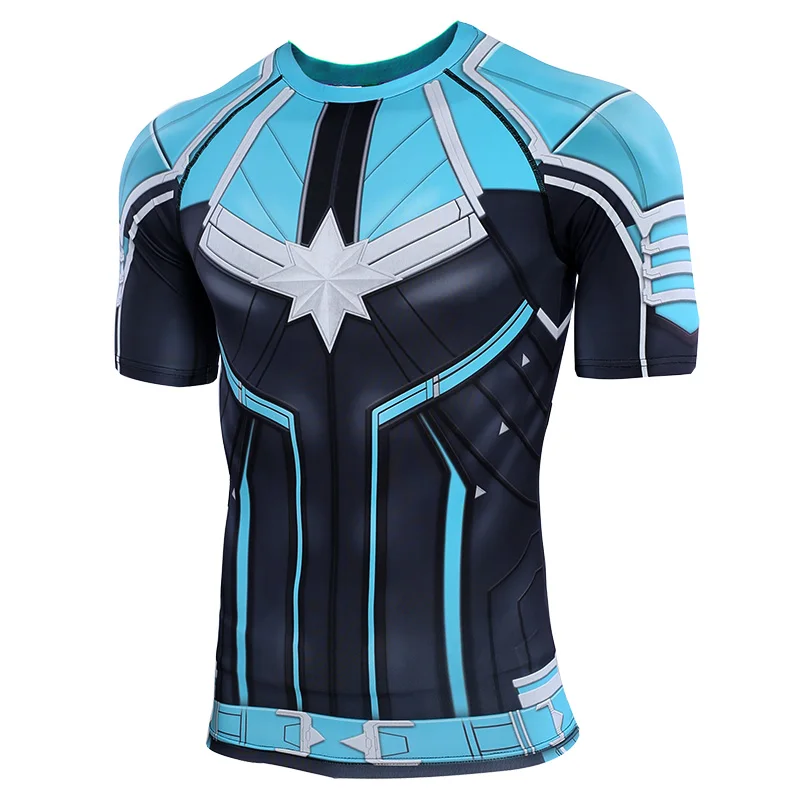

2019 New 3D Printed T shirts Men Compression Shirt Comics Cosplay Quick-drying clothes For Gyms T Shirts