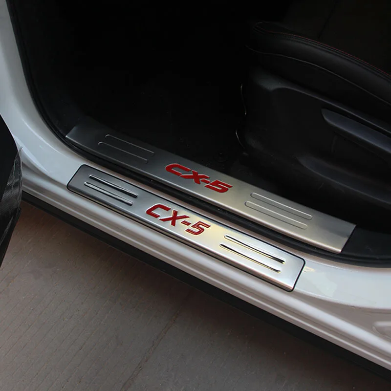 

High Quality Stainless Steel scuff plate door sill Trim For Mazda CX-5 CX5 2013 2014 2015 2016 Car Accessories