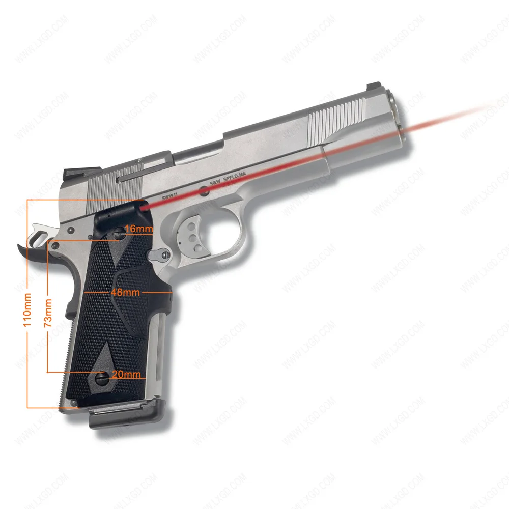 Tactical Pistol Red Laser Sight For Handgun 1911 grips 800 meter
