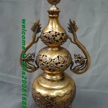 Коллекционная династия Мин(xuan de1426-1438) серебряный дракон ладан \ курильщик, украшение