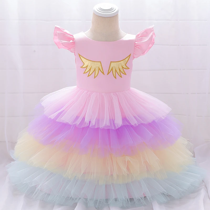 

2019 Toddler Tutu Dress1 Year Birthday Unicorn Dress Party Christening Dress For Baby Girl Princess Girl Dress Clothing Dresses