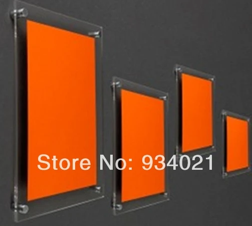 

16" x 16" Acrylic Hanging Photo Frame, Clear Wall Mounting Acrylic Poster Frame