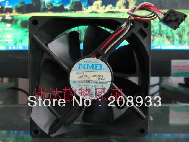 

For NMB 3610KL-04W-B59 9025 DC 12V 0.43A