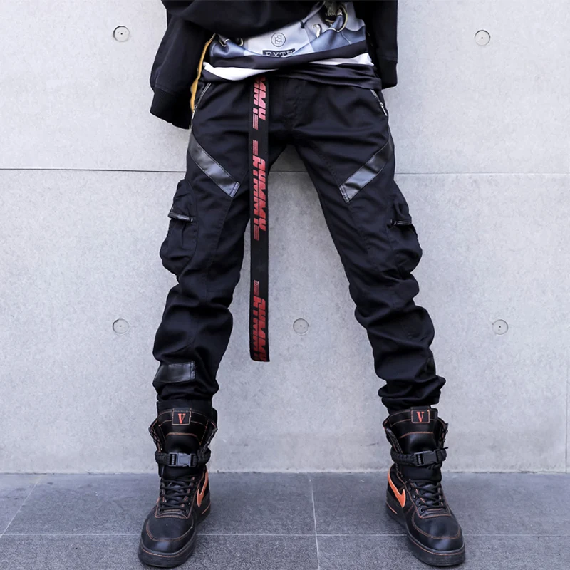 

April MOMO 2019 Men High Street Hip Hop Pants Trousers Sweatpants Hombre Male Casual Fashion Loose Style Pencil Pants Streetwear