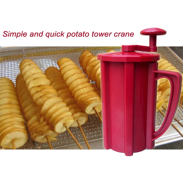 1 IN 1 Commercial Manual Potato Cutter Potato Ribbon Cutter Drill Twist