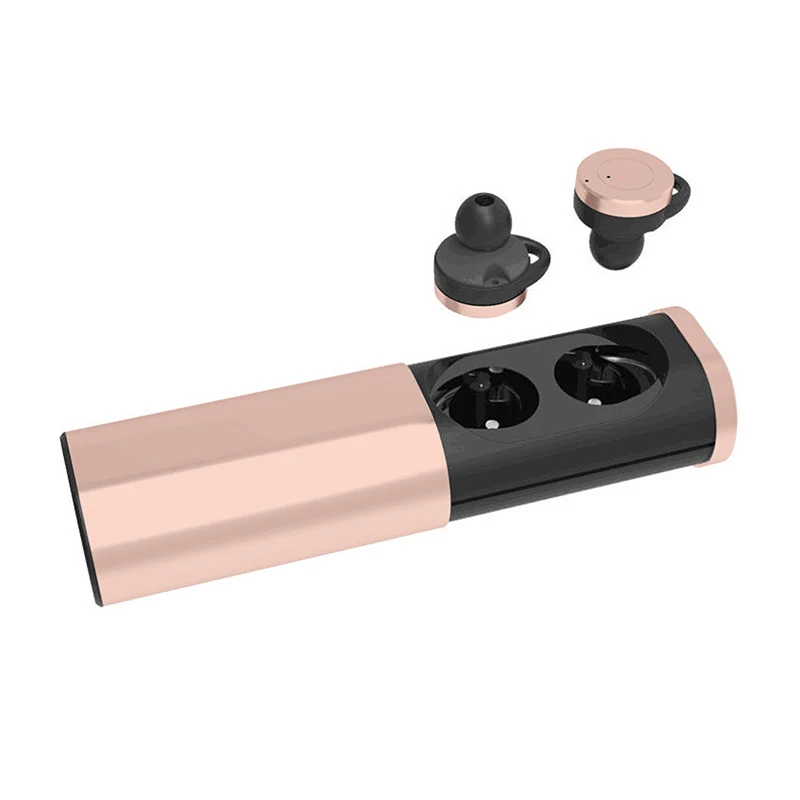 B1 TWS мини-наушники Bluetooth наушники 2600 мАч металлическое зарядное устройство коробка беспроводные наушники в ухо наушники PK i12 i30 гарнитура TWS - Цвет: Rose gold