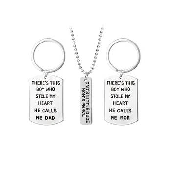 

Wholesale Euro-American Trendy Letter Necklace DADDY MOMMY Loving Heart Necklace For Father's Day Mother's Day