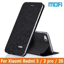 2016 Mofi case For Xiaomi Redmi 3 Flip leather cover + TPU soft case Stand holder case for xiaomi redmi 3s cover redmi 3 pro 5.0