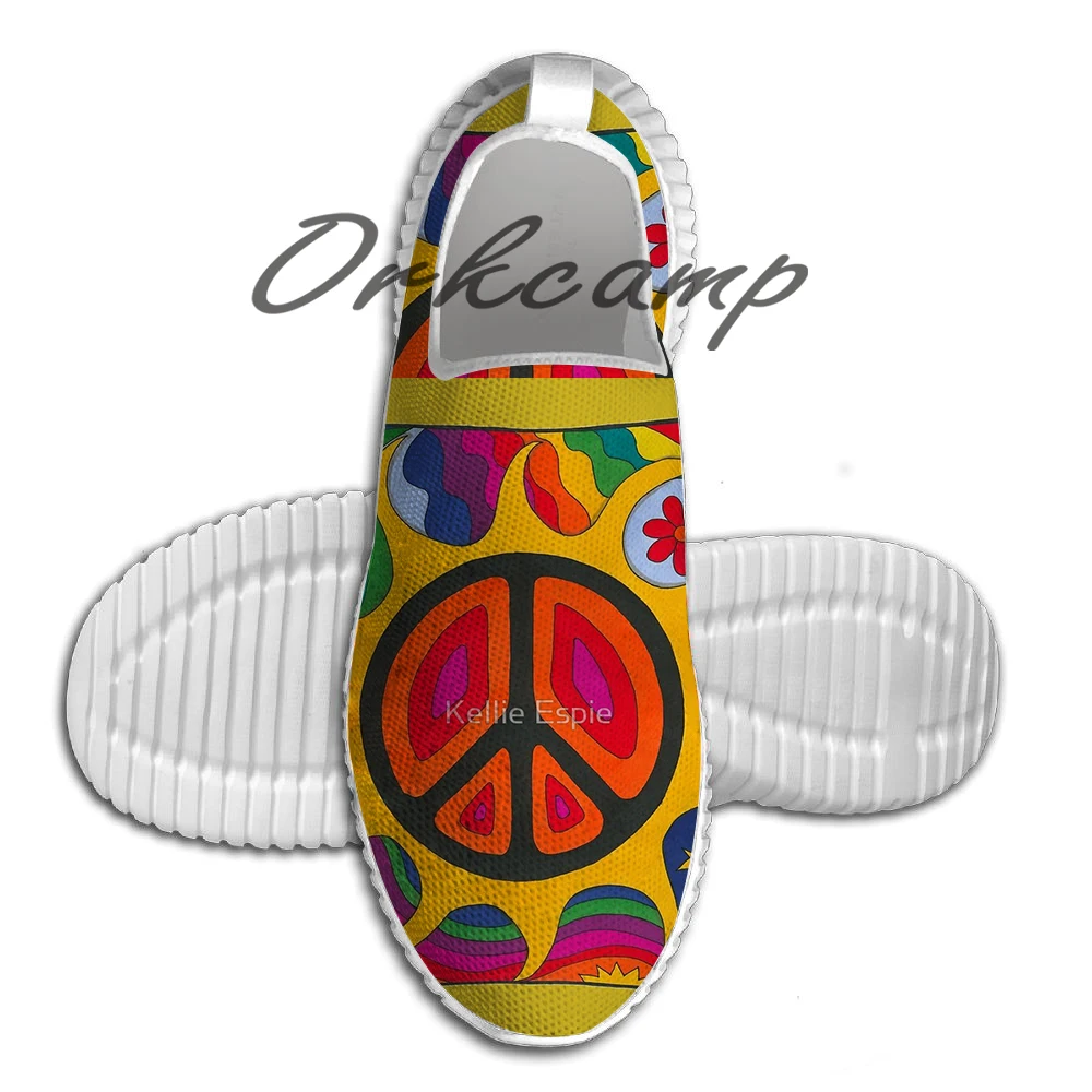 

Psychedelic Flaming Peace Glowing Colors Patter Running Shoes Walking Shoes Summer Comfortable light weight Jogging Yoga shoes