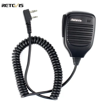 2 Pin PTT Speaker Mic for Kenwood BAOFENG UV-5R BF-888S Retevis H777 RT3 TYT PUXING QUSHENG Ham Radio Walkie Talkie C9001A