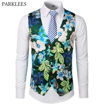 

New Hipster Jacquard Suit Vest Men Gilet Homme Costume 2018 Brand Slim Fit Sleeveless Waistcoat Mens Foramal Weeding Dress Vests