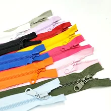 1pc 5 #50cm de comprimento de alta qualidade zíperes de resina open-end sportwear vestuário sacos de costura acessórios 12 cores escolher a069