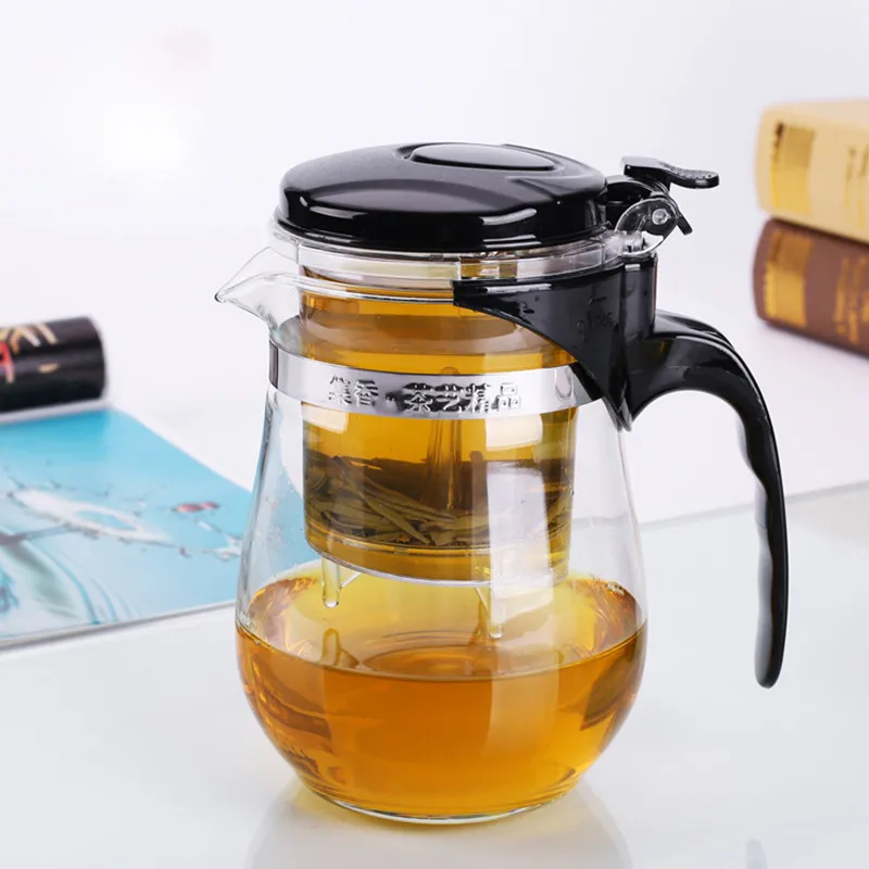 

500ml High Quality Heat Resistant Glass Teapot Chinese kung fu Tea Set Puer Kettle Coffee Glass Maker Convenient Office Tea Pot