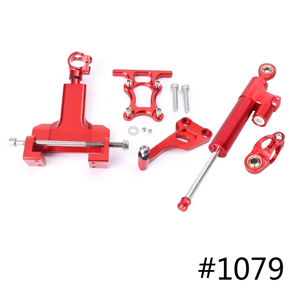 For Yamaha MT-07 MT07 2013-2017 CNC Steering Damper Stabilizer w/ Bracket Set Saftety Control Anodized Aluminum Motorcycle Motorbike Spare Parts Accessories
