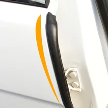 BU-Bauty 2 шт./лот, автомобильная Звукоизоляционная резиновая уплотнительная полоса для B столба, шумоизоляционная ветрозащитная дверная резиновая уплотнительная полоса с клеем 3 м