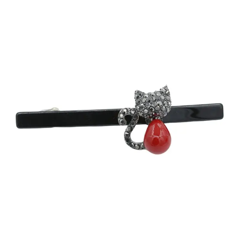 

Korean Women Girls Vintage French Hair Clip Glitter Rhinestone Cute Meow Cat Spring Hairgrips Ponytail Clamp Casual Barrettes