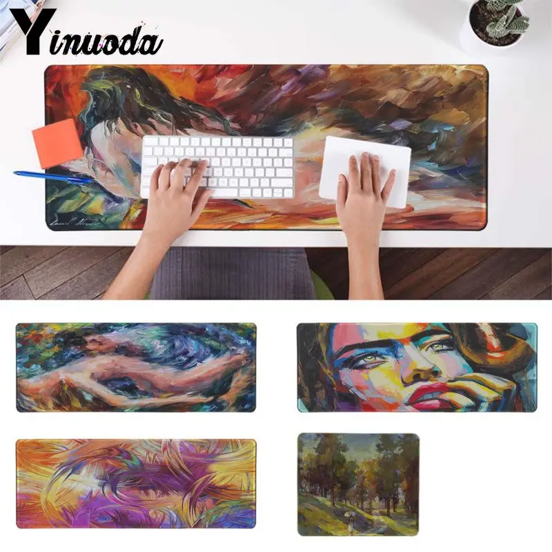 Yinuoda Funny Oil painting girl DIY Design Pattern Game mousepad Rubber PC Computer Gaming mousepad