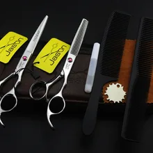 342# парикмахерские Ножницы 6.0 ''17.5 см 4 шт. костюм Марка Jason Японии 440C парикмахеры Резка Ножницы филировочные ножницы ножницы для волос